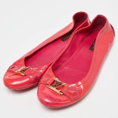 Louis Vuitton Pink Patent Leather Ballet Flats Size 35.5