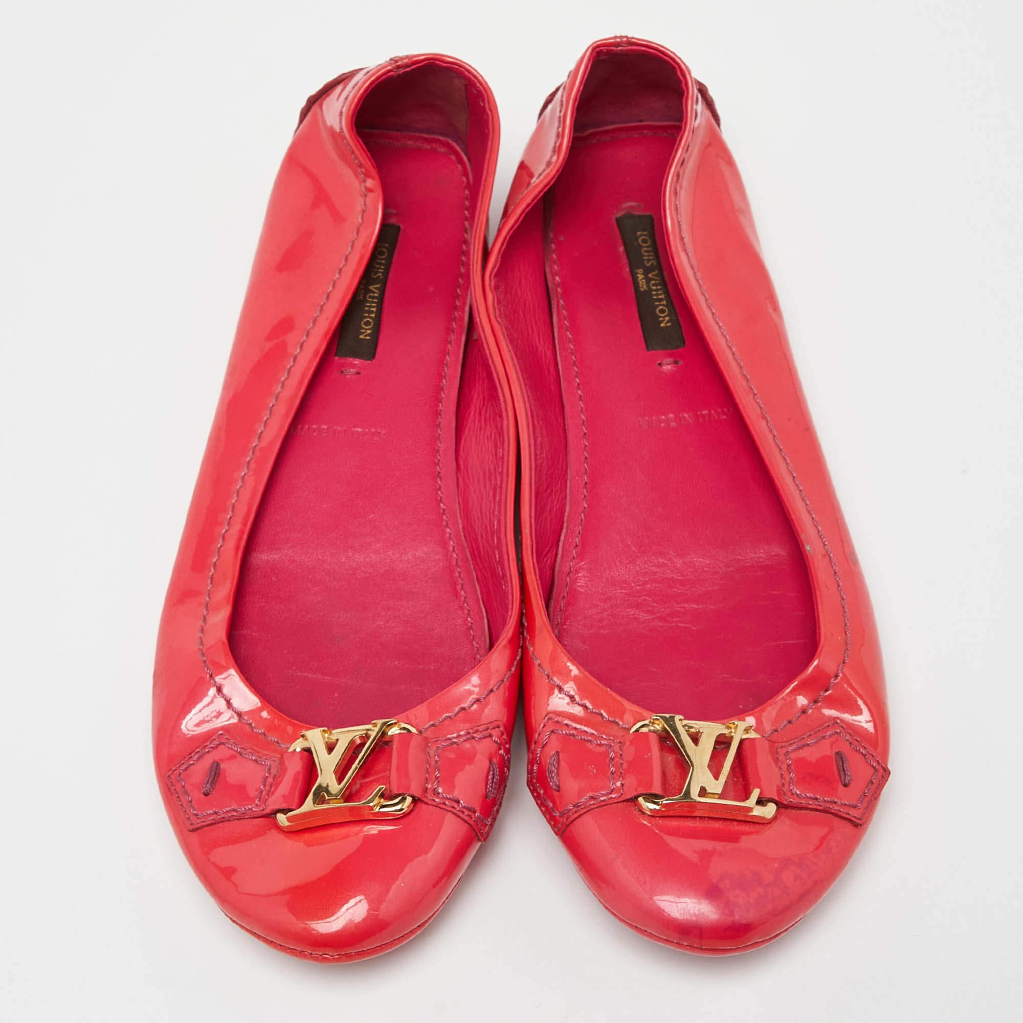 Bailarinas de charol rosa Louis Vuitton talla 35.5 Rosa en venta