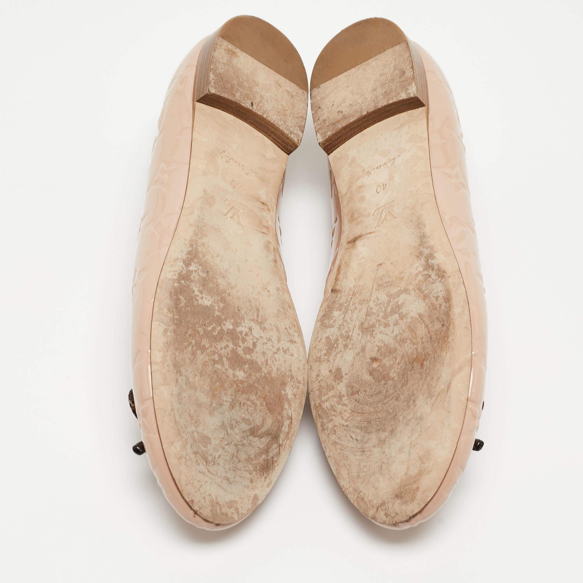 Louis Vuitton Pink Patent Leather Ballet Flats Size 40 4