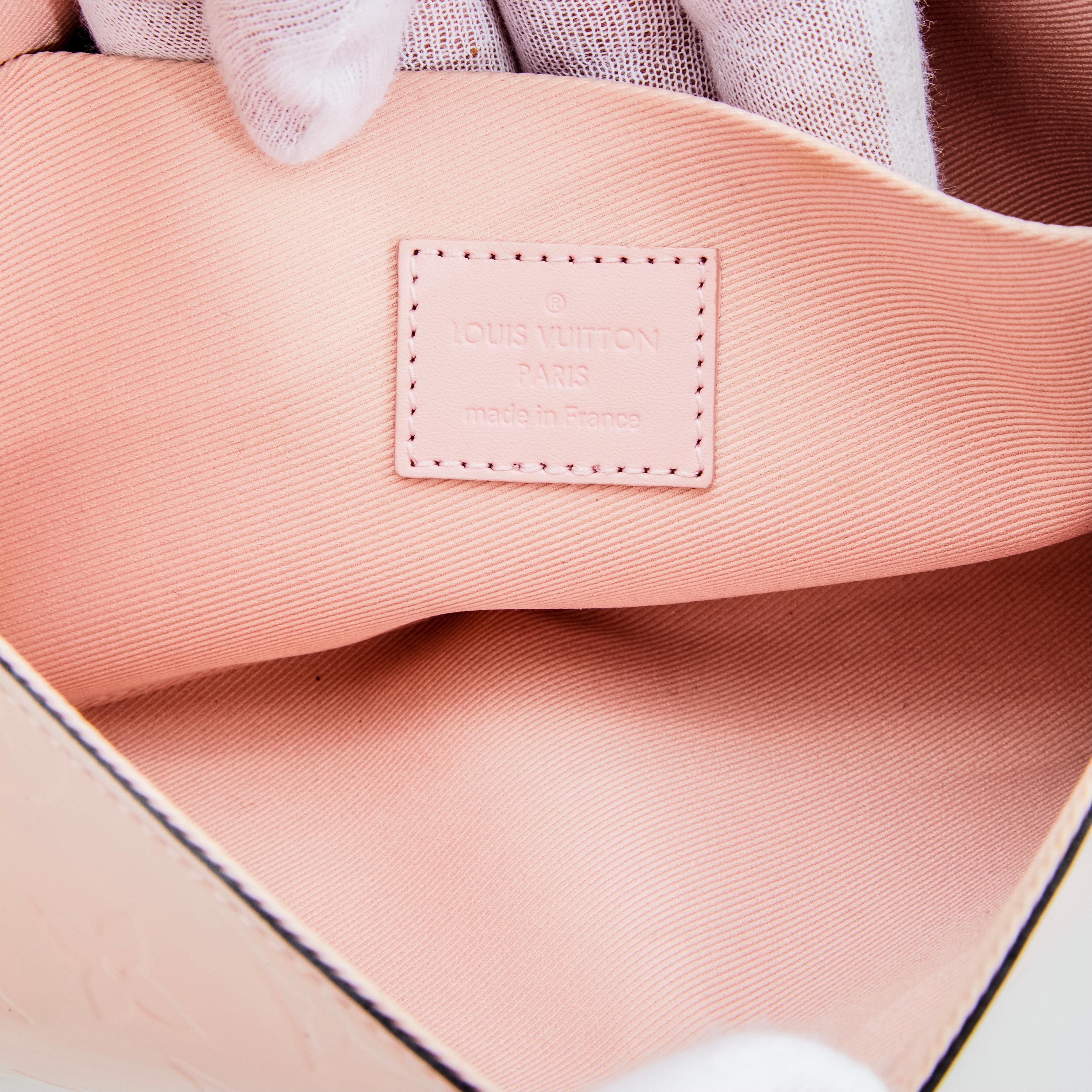 Beige Louis Vuitton Pink Pochette Felice Vermut Shoulder Bag For Sale