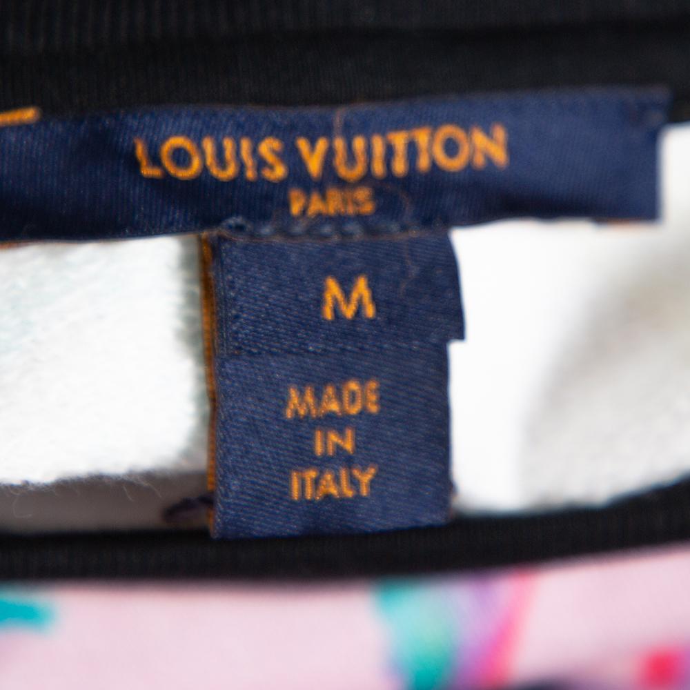 Louis Vuitton Rosa bedrucktes Sweatshirt-Kleid aus Baumwolle M Damen