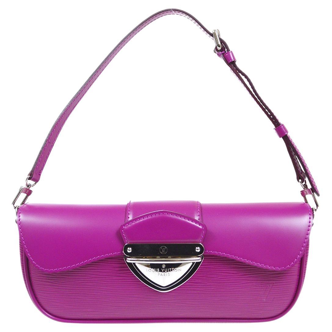 Louis Vuitton Handbag with shoulder strap - Purple Epi Marly model Dark purple  Leather ref.398650 - Joli Closet