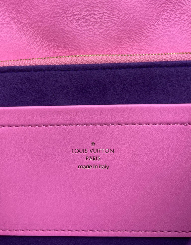 Louis Vuitton Pink/Purple Lambskin Leather Pochette Coussin  Crossbody/Clutch Bag at 1stDibs  louis vuitton clutch pink, pink and  purple louis vuitton bag, louis vuitton pink and purple purse