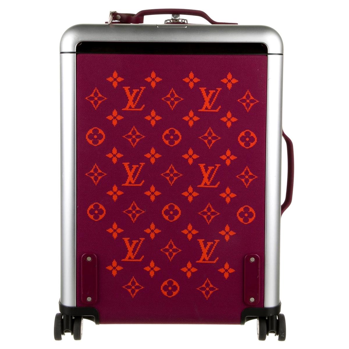 Louis Vuitton Pink Purple Logo Fabric Women's Carryon Travel