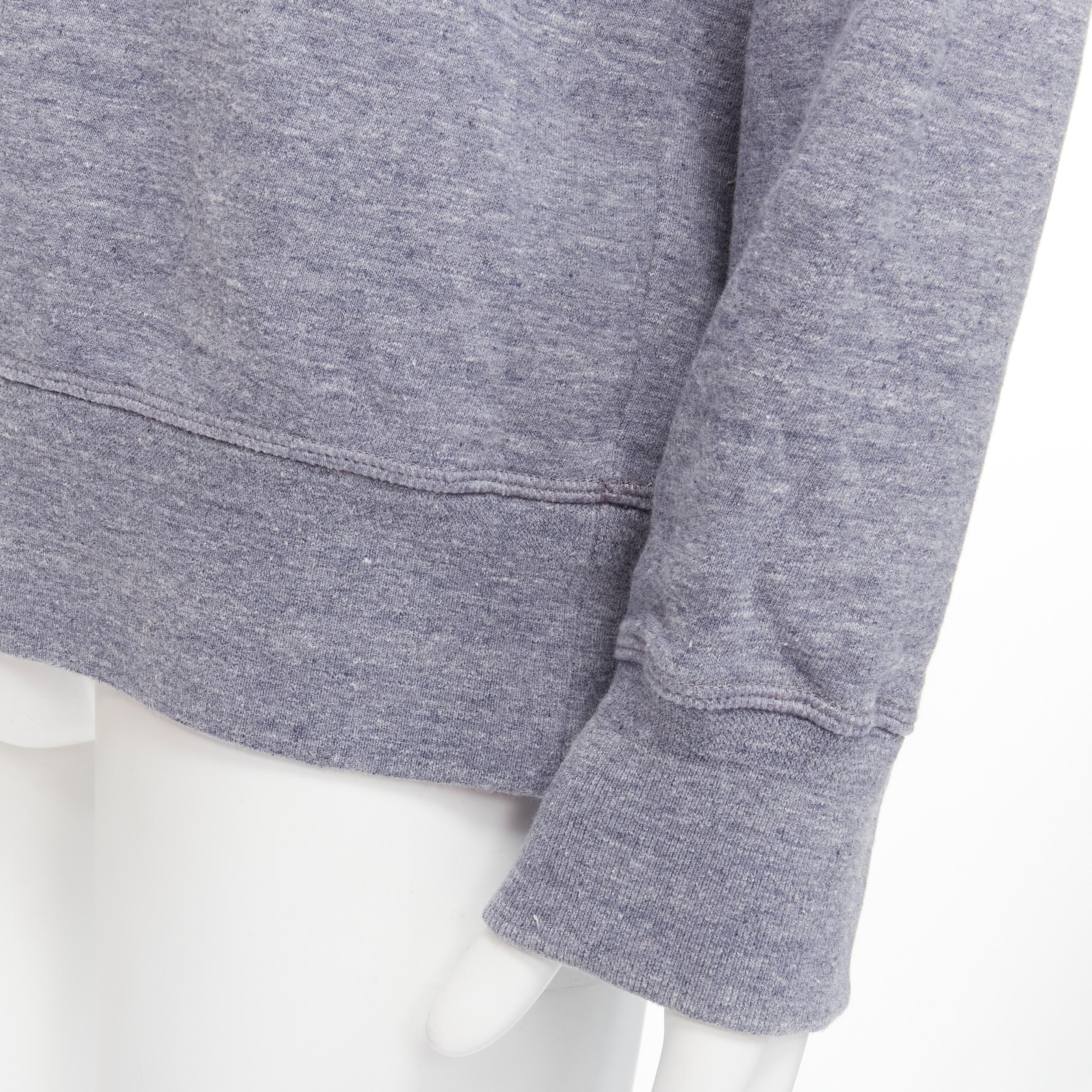 LOUIS VUITTON pink reversed LV logo embroidery grey fleece lined crew sweater XL In Excellent Condition In Hong Kong, NT