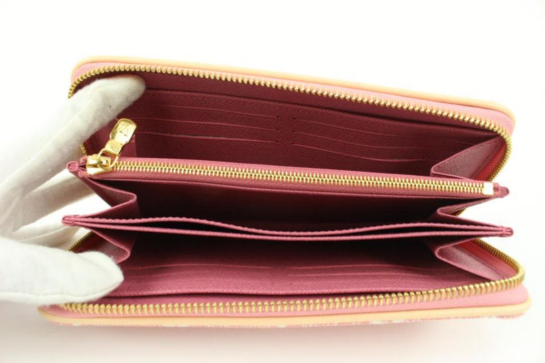 Louis Vuitton Monogram Implant Zippy Wallet Blossom M61788 Round