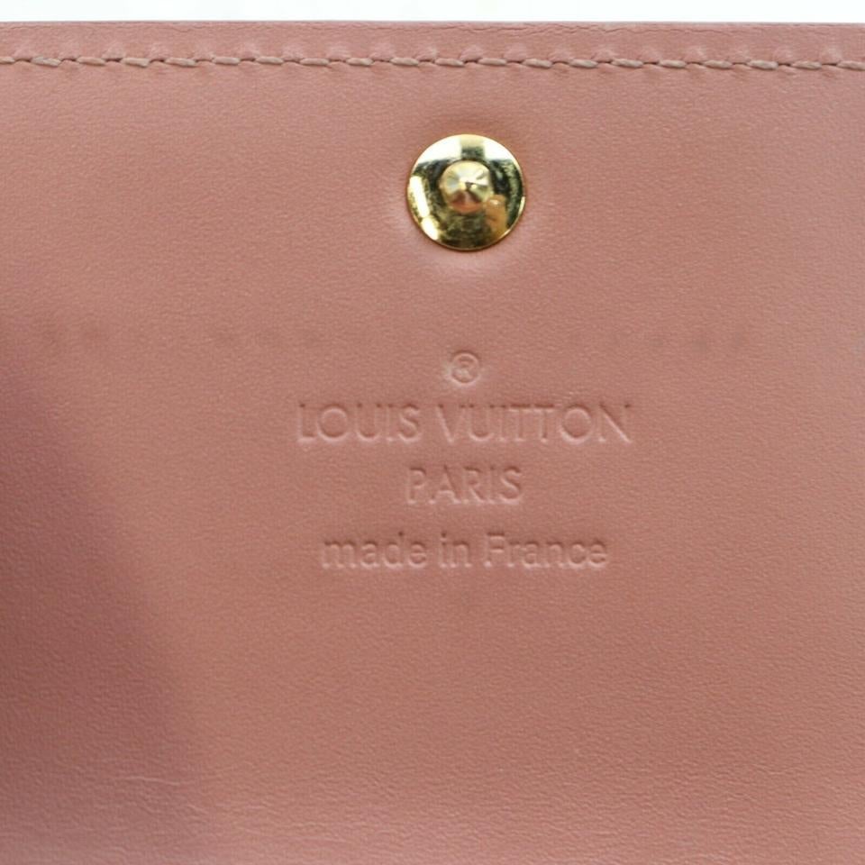 Louis Vuitton Pink Sarah Rose Velour Portefeuille Vernis Long Limited 872500 5