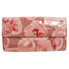 Louis Vuitton Pink Sarah Rose Velour Portefeuille Vernis Long Limited 872500