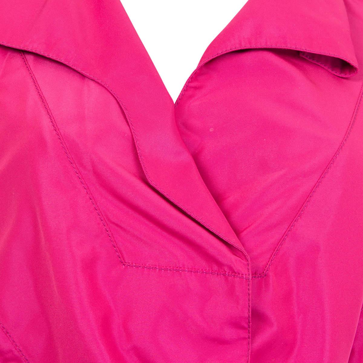 Pink LOUIS VUITTON pink silk SHORT SLEEVE BELTED Jacket 38 S For Sale