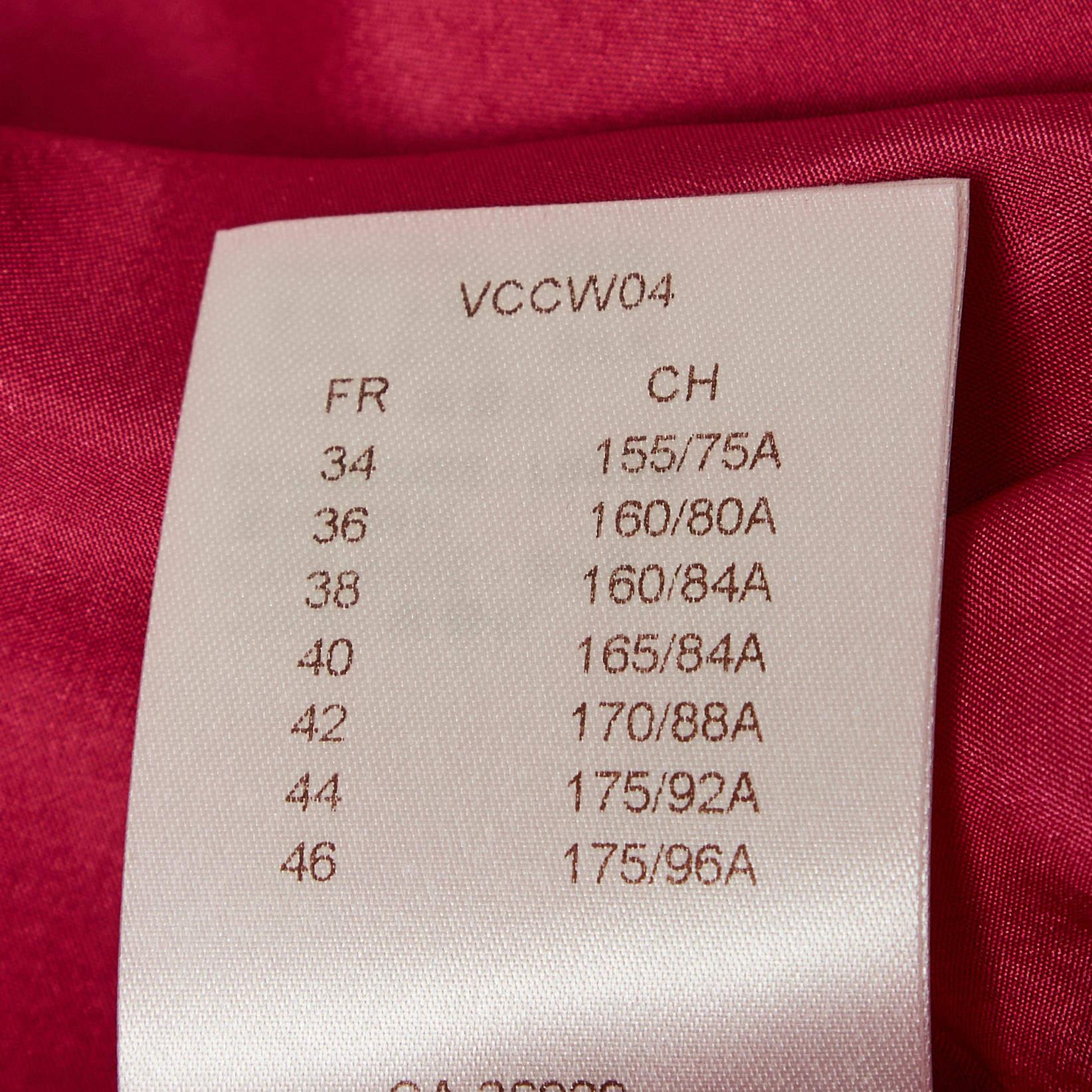 Louis Vuitton Pink Silk V-Neck Panelled Short Dress M 1