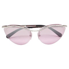 Louis Vuitton - Lunettes de soleil roses/argentées Z1040W sans monture œil de chat Thelma et Louise