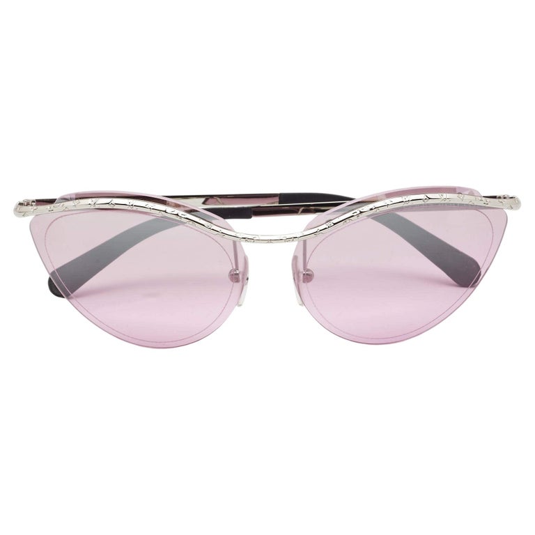 Louis Vuitton Pink/Silver Z1040W Rimless Thelma and Louise Cat Eye
