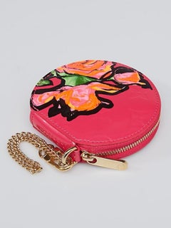 Louis Vuitton Pink Stephen Sprouse Rose Pop Monogram Vernis Roses Coin Purse 234