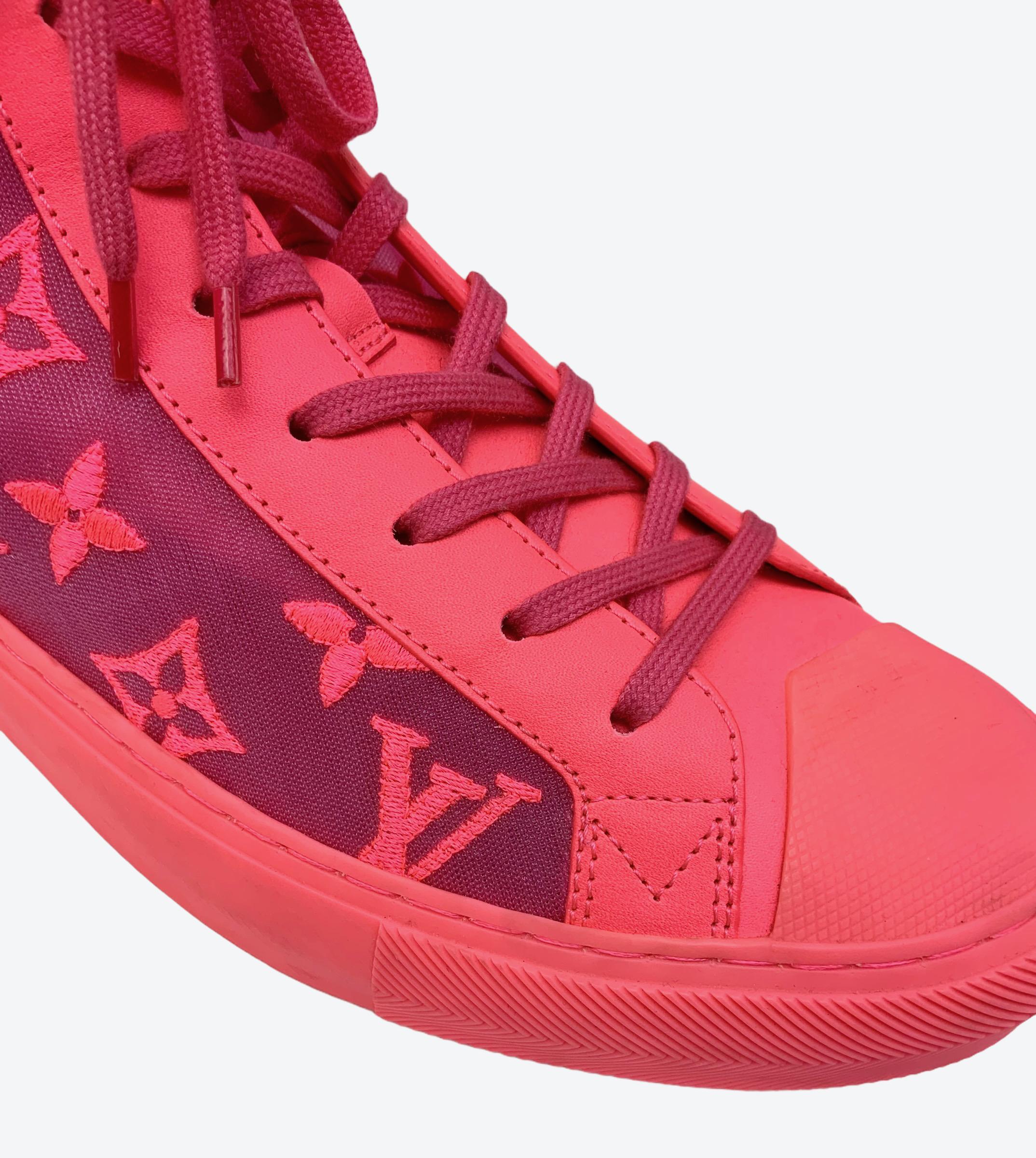 louis vuitton high tops pink