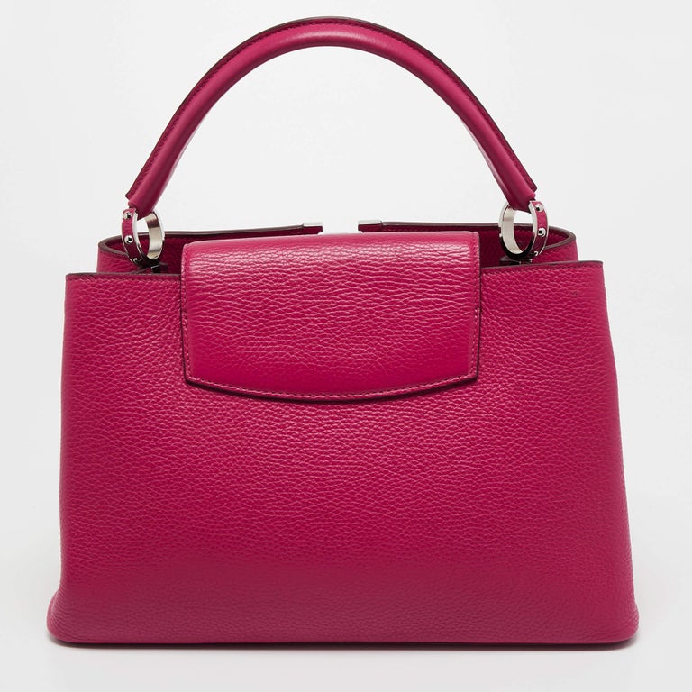 Louis Vuitton Galet/Pink Taurillon Leather Capucines MM Bag at 1stDibs