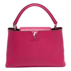 Bolso Louis Vuitton Capucines MM de piel Taurillon rosa