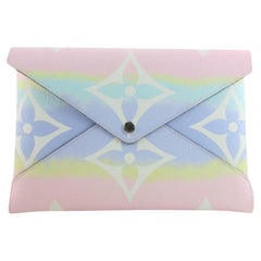 Louis Vuitton Pink Tie Dye Monogram Escale Kirigami GM Pouch Envelope 2L331
