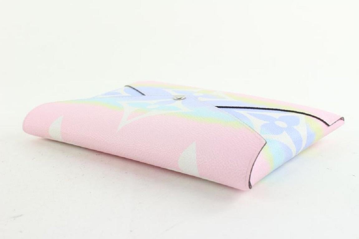 Women's Louis Vuitton Pink Tie Dye Monogram Escale Kirigami GM Pouch Envelope 703lvs621