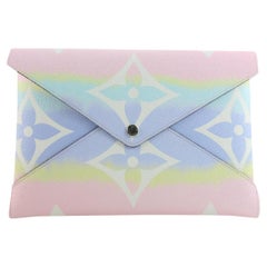 Louis Vuitton Pink Tie Dye Monogram Escale Kirigami GM Pouch Envelope 703lvs621