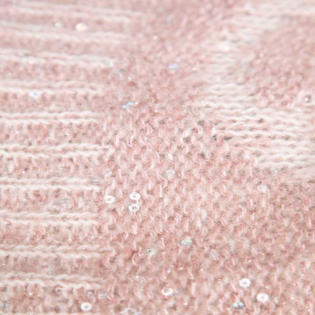 Louis Vuitton Pink Wool Sequinned Monogram Beanie 1