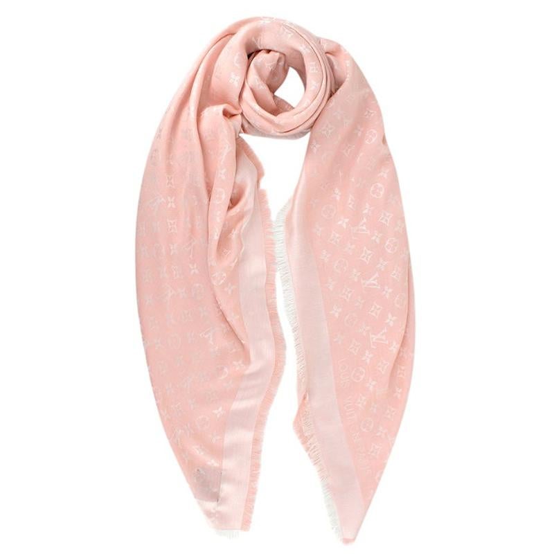 Louis Vuitton Monogram Denim Shawl Pink - A World Of Goods For You