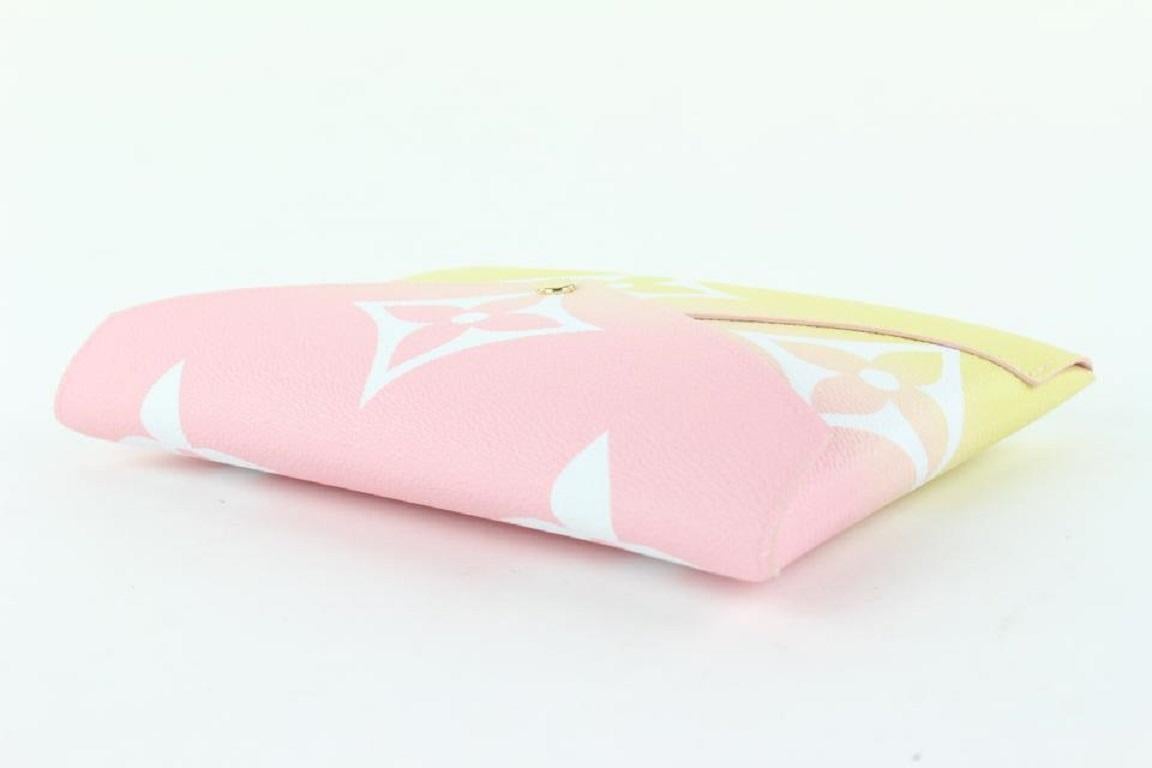 White Louis Vuitton Pink x Yellow Large By the Pool Kirigami GM Envelope Pouch Bag For Sale