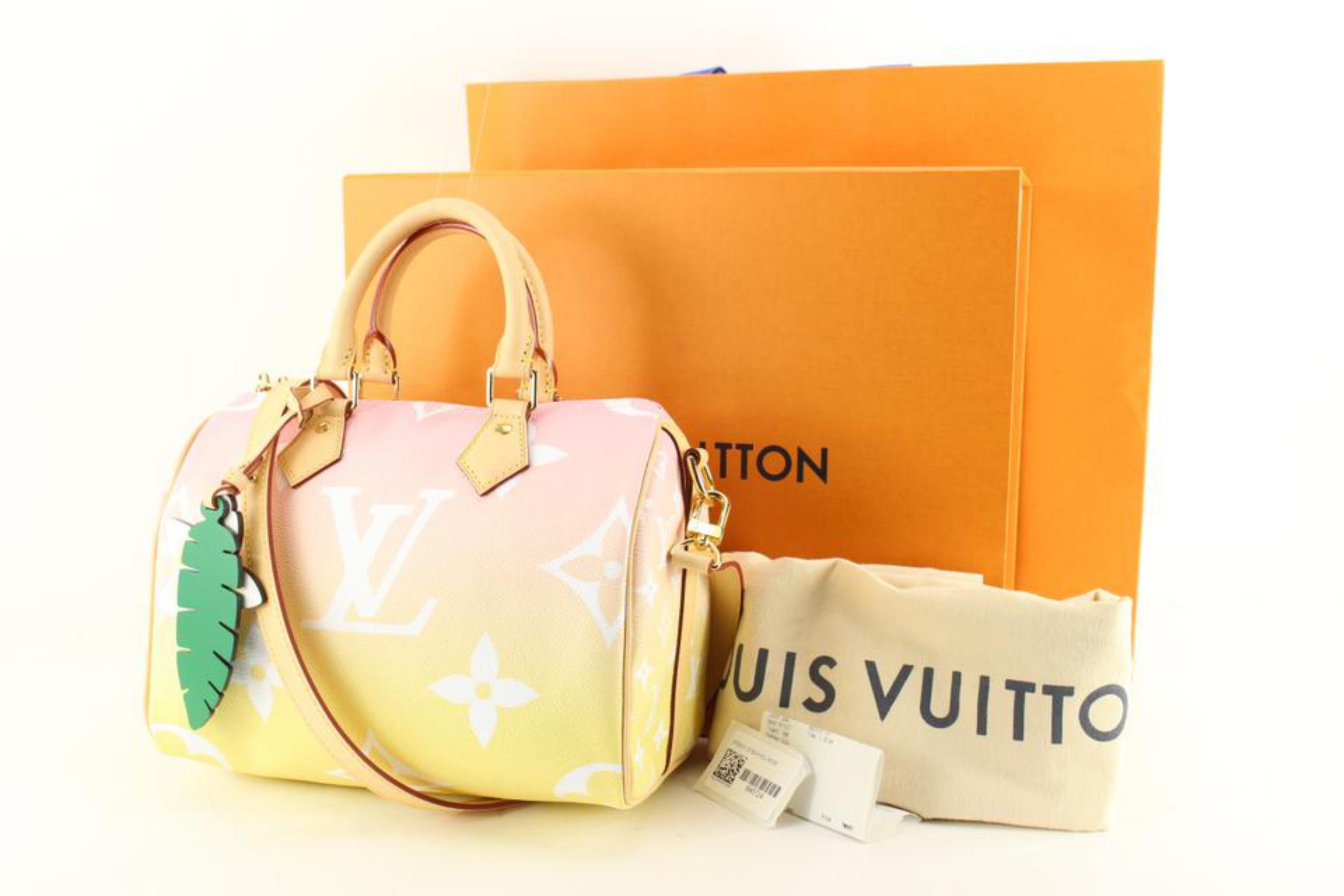 Louis Vuitton Pink x Yellow Monogram By the Pool Speedy 25 Bandouliere 10lk712s 4