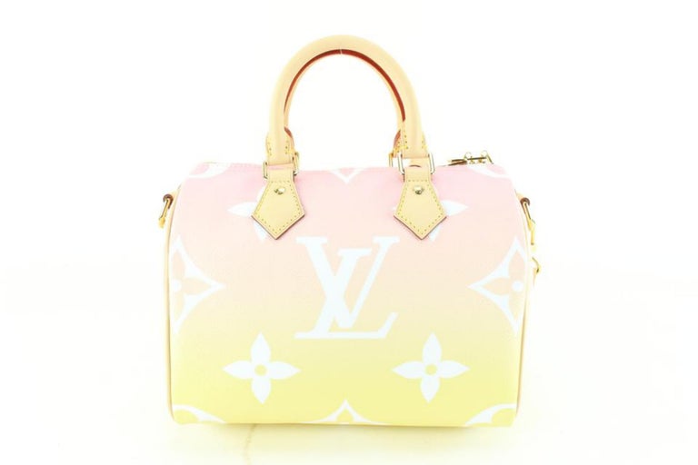 Louis Vuitton Pink x Yellow Monogram By the Pool Speedy 25 Bandouliere  10lk712s For Sale at 1stDibs