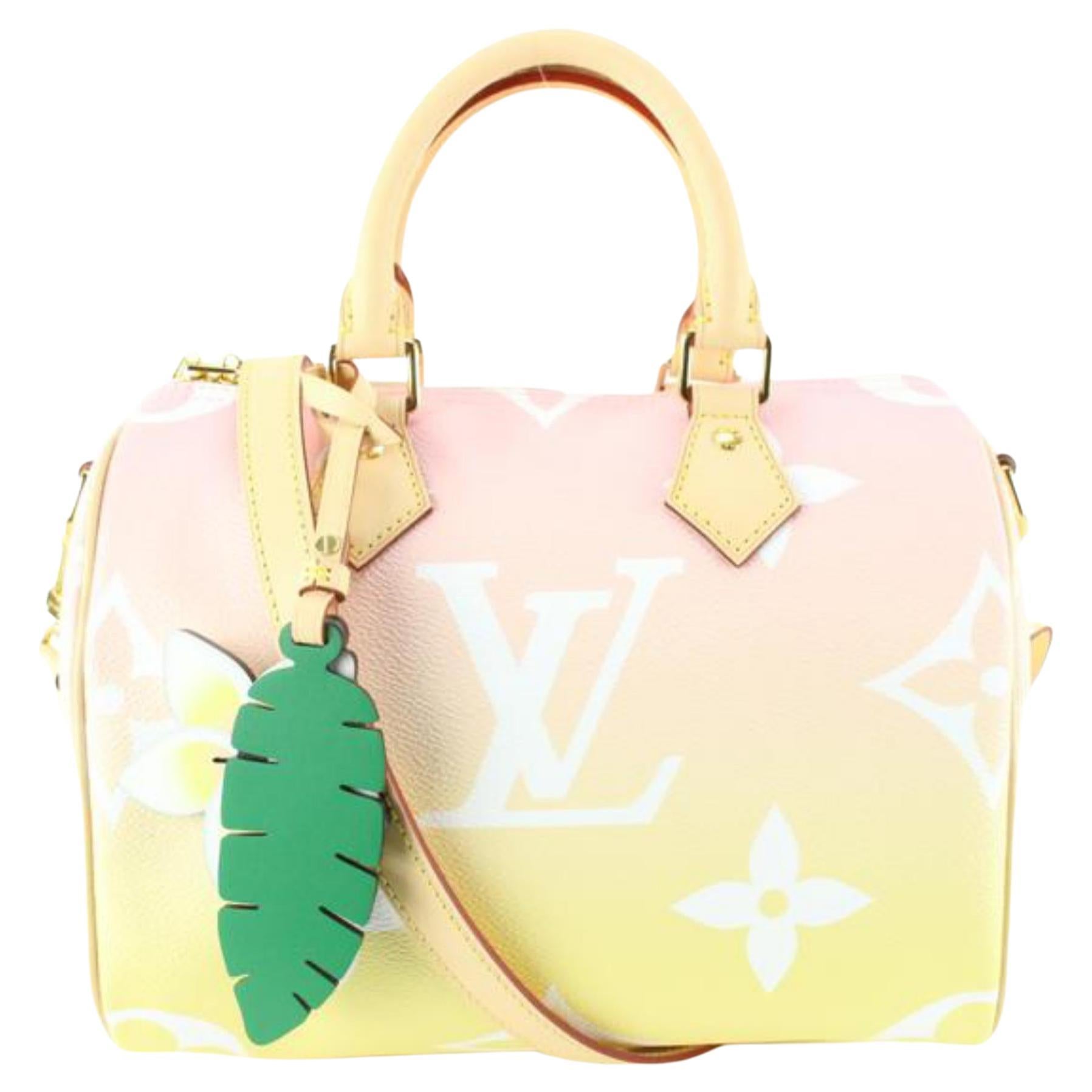 Louis Vuitton Pink x Yellow Monogram By the Pool Speedy 25 Bandouliere 10lk712s