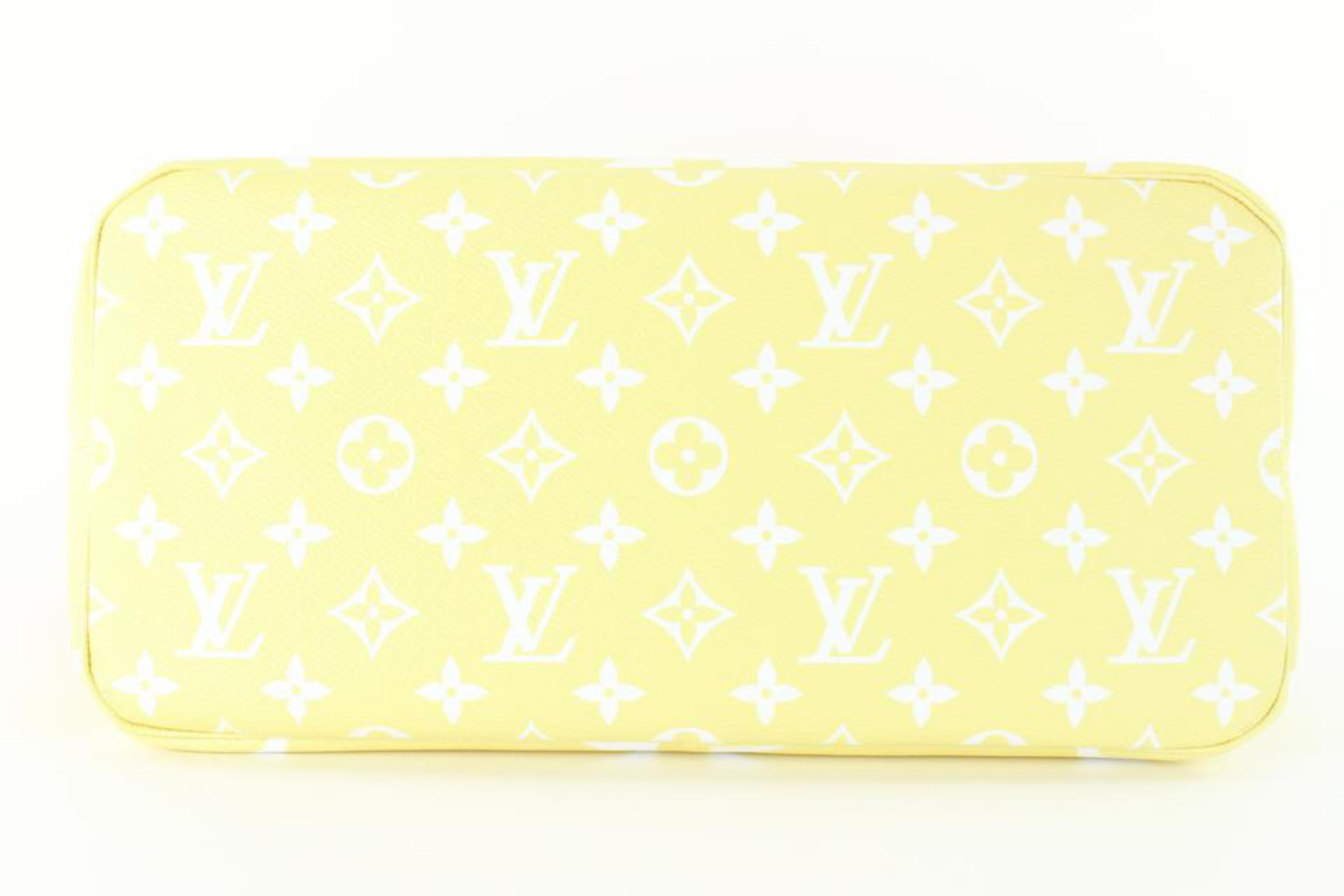 Louis Vuitton Pink Yellow Monogram By the Pool Neverfull MM with Pouch 4LVJ1021 2