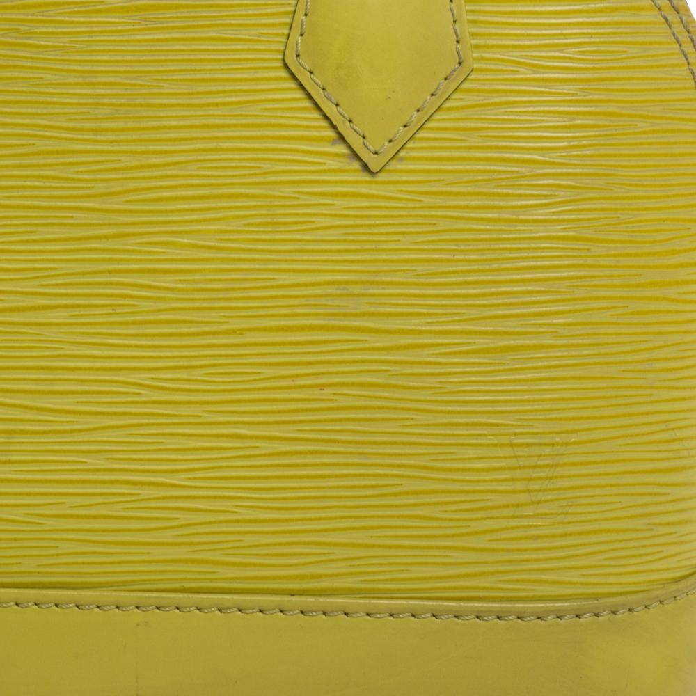 Louis Vuitton Pistache Epi Leather Alma BB Bag 5