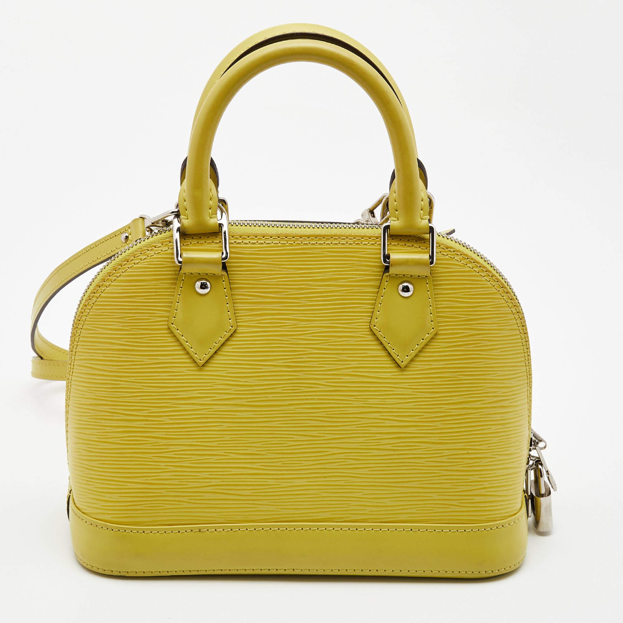 Louis Vuitton Pistache Epi Leather Alma BB Bag 7