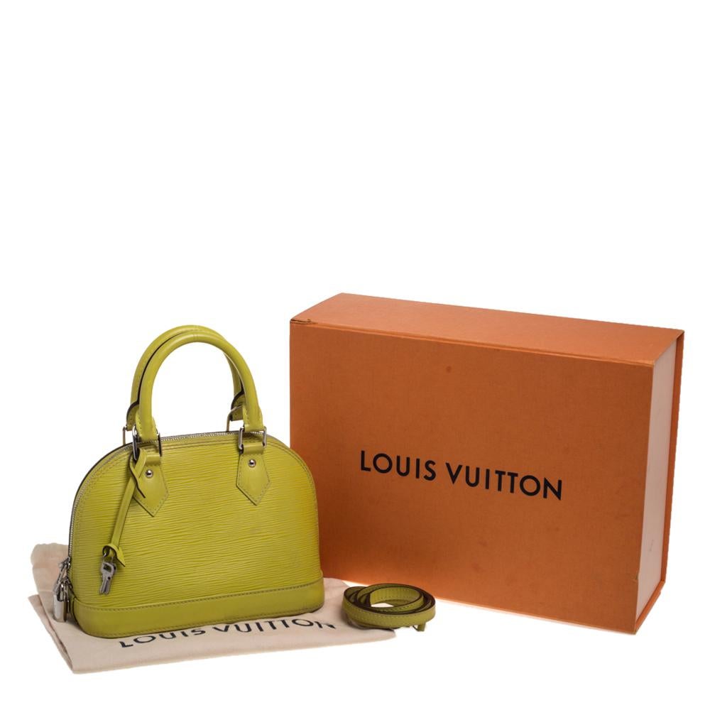 Louis Vuitton Pistache Epi Leather Alma BB Bag 8