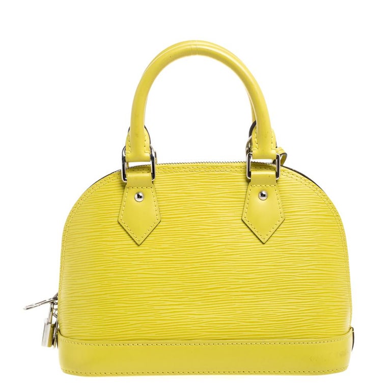 Louis Vuitton Pistache Epi Leather Alma BB Bag at 1stDibs  yellow alma bb,  louis vuitton alma bb yellow, lv alma bag