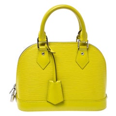 Used Louis Vuitton Pistache Epi Leather Alma BB Bag