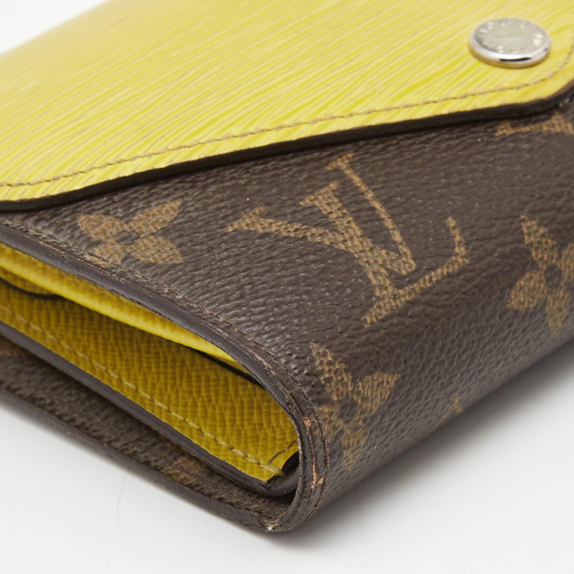 Louis Vuitton Pistache Epi Leather and Monogram Canvas Marie-Lou Compact Wallet 7