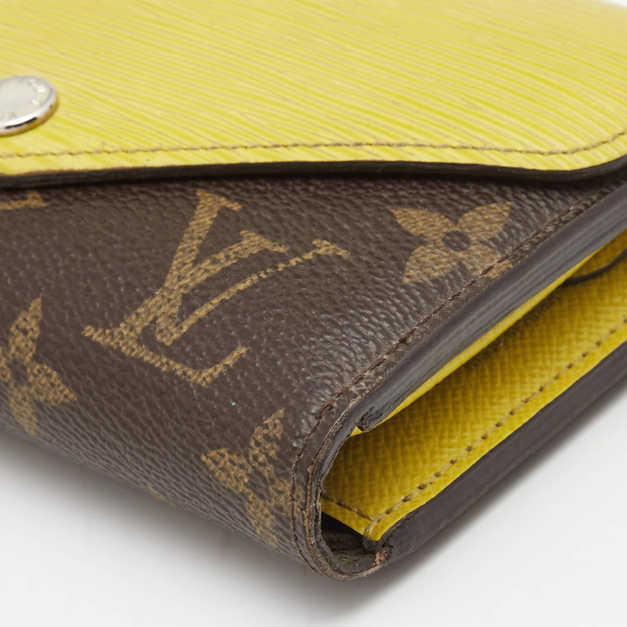 Louis Vuitton Pistache Epi Leather and Monogram Canvas Marie-Lou Compact Wallet 8