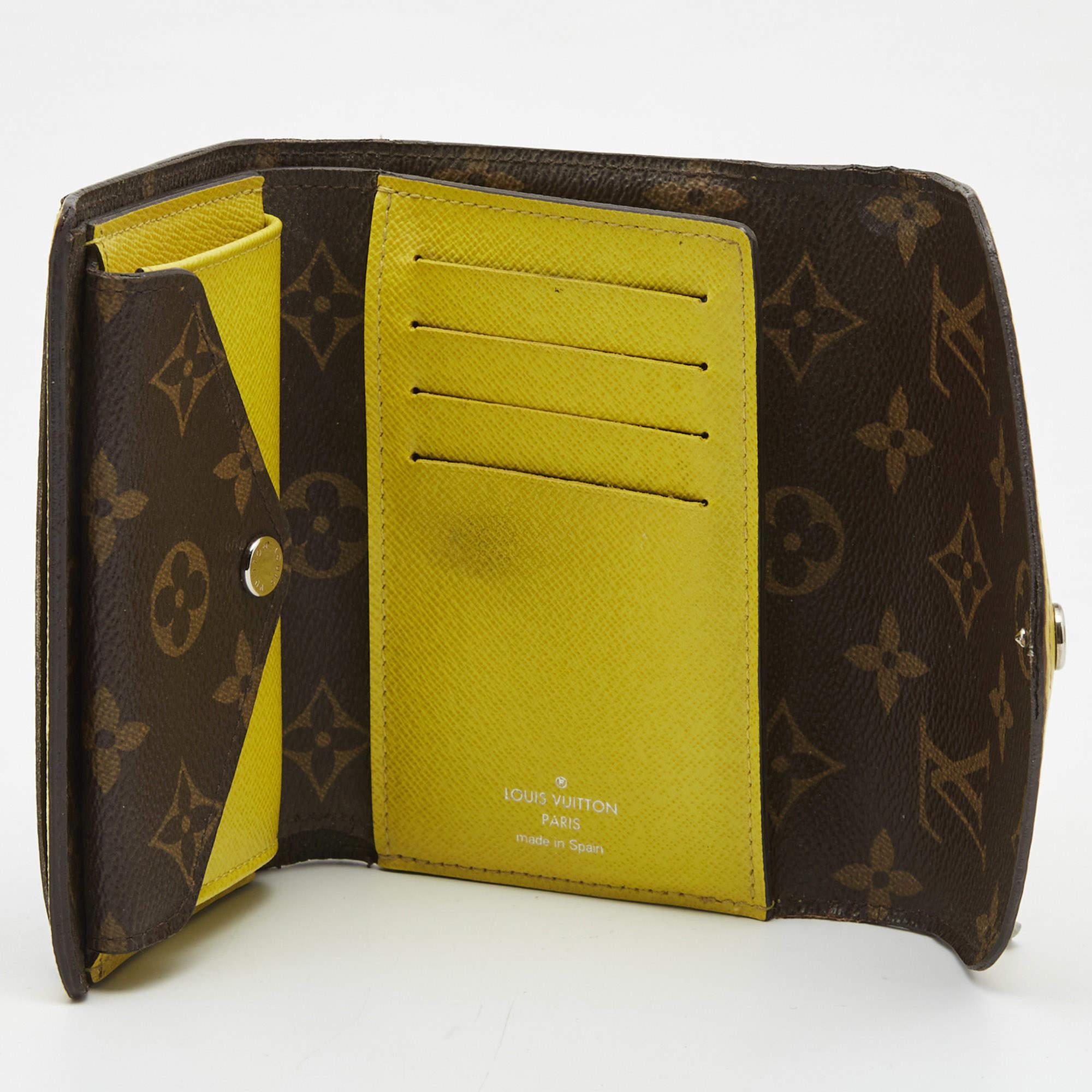Louis Vuitton Pistache Epi Leather and Monogram Canvas Marie-Lou Compact Wallet 10
