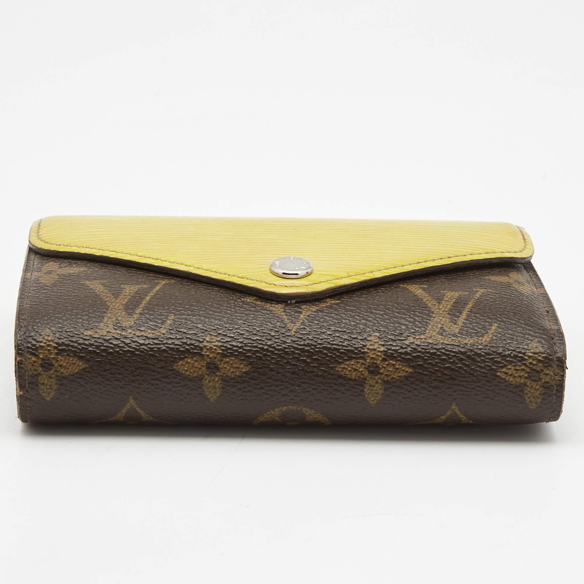 Louis Vuitton Pistache Epi Leather and Monogram Canvas Marie-Lou Compact Wallet 1