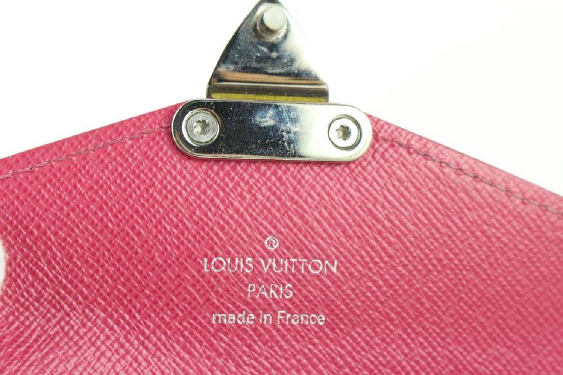 Louis Vuitton Pivoine Epi Piel Cartera Sarah Tribal Solapa Larga 5lvs421 Rosa