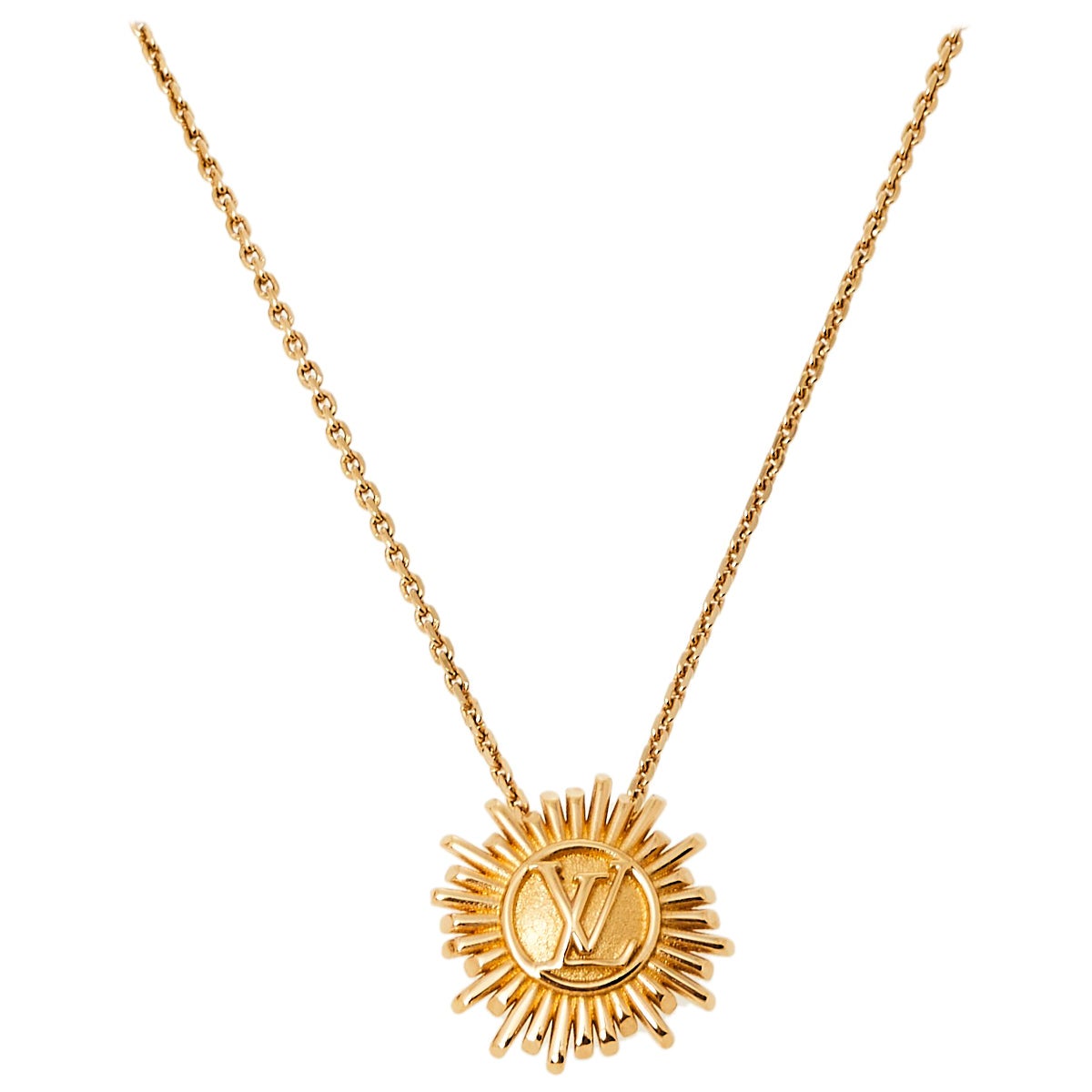 Louis Vuitton Place Vendome Gold Tone Pendant Necklace