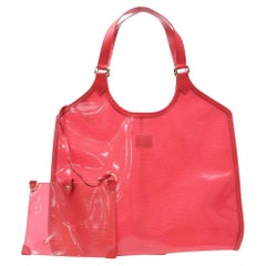 Louis Vuitton Plage Baia Lagoon with Pouch 866325 Red Leather Tote