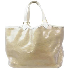 Louis Vuitton Plage Clear Epi Lagoon Tote 868688 White Vinyl Beach Bag
