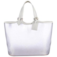 Long beach handbag Louis Vuitton White in Plastic - 24698393