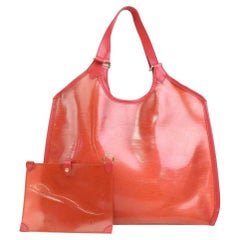 Vintage Louis Vuitton Plage Clear Translucent Epi Baia Grenadine 870807 Red Patent Bag