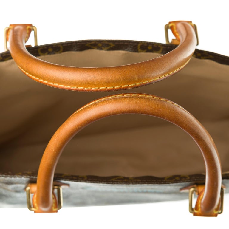 Louis Vuitton Plat handbag in brown monogram canvas customized 