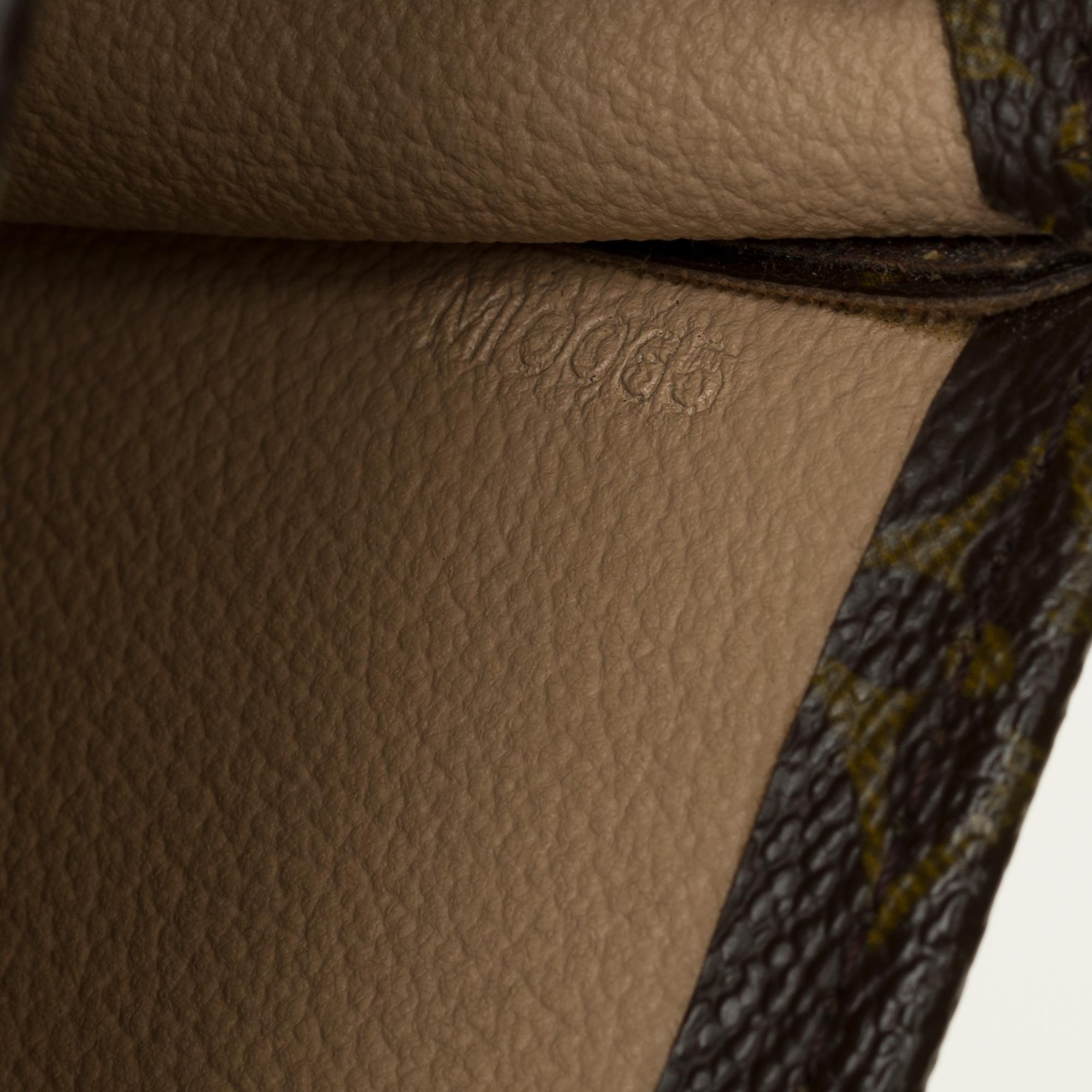 Brown Louis Vuitton Plat handbag in Monogram canvas customized 