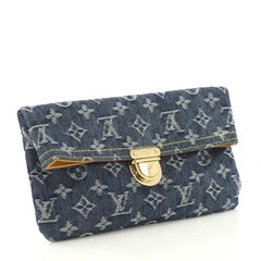 Louis Vuitton Plate Clutch Denim