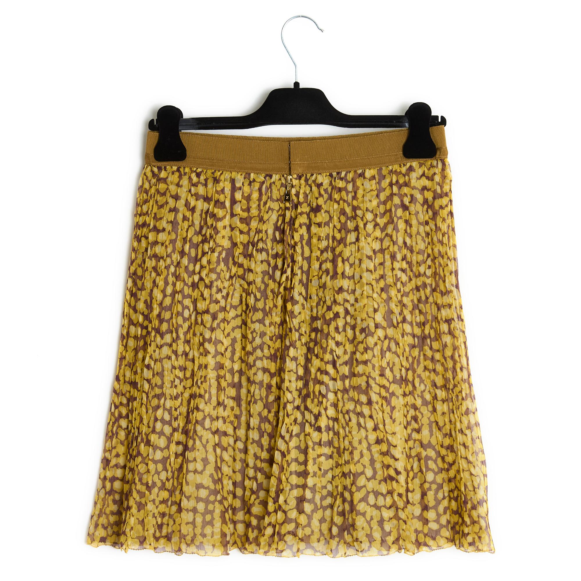 Women's or Men's Louis Vuitton Pleated silk chiffon skirt FR36  For Sale
