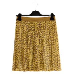 Used Louis Vuitton Pleated silk chiffon skirt FR36 